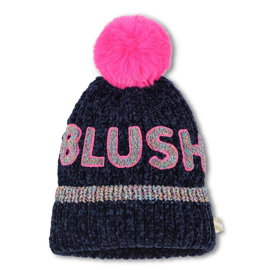 Billieblush Navy Hat With Pompom