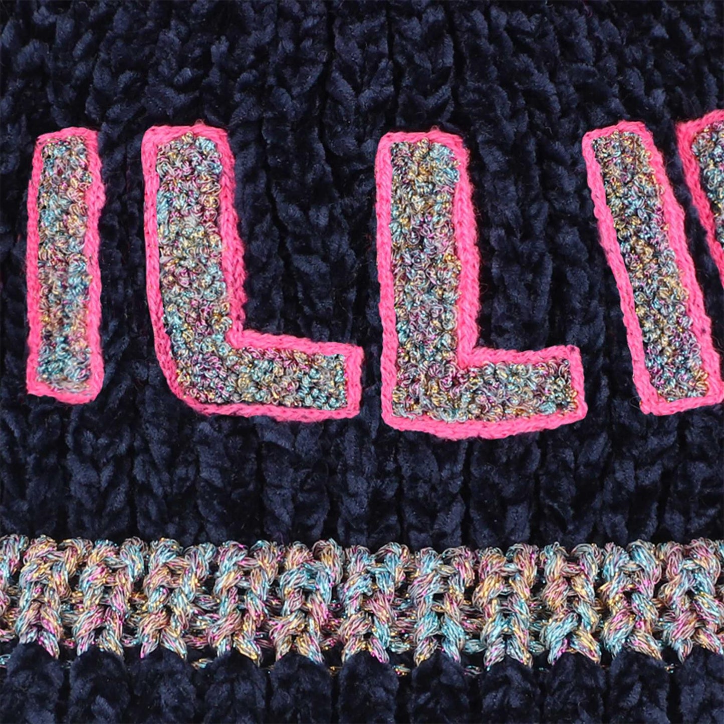 Billieblush Navy Hat With Pompom