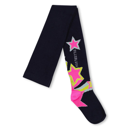 Billieblush Navy Winter TIghts WIth Stars