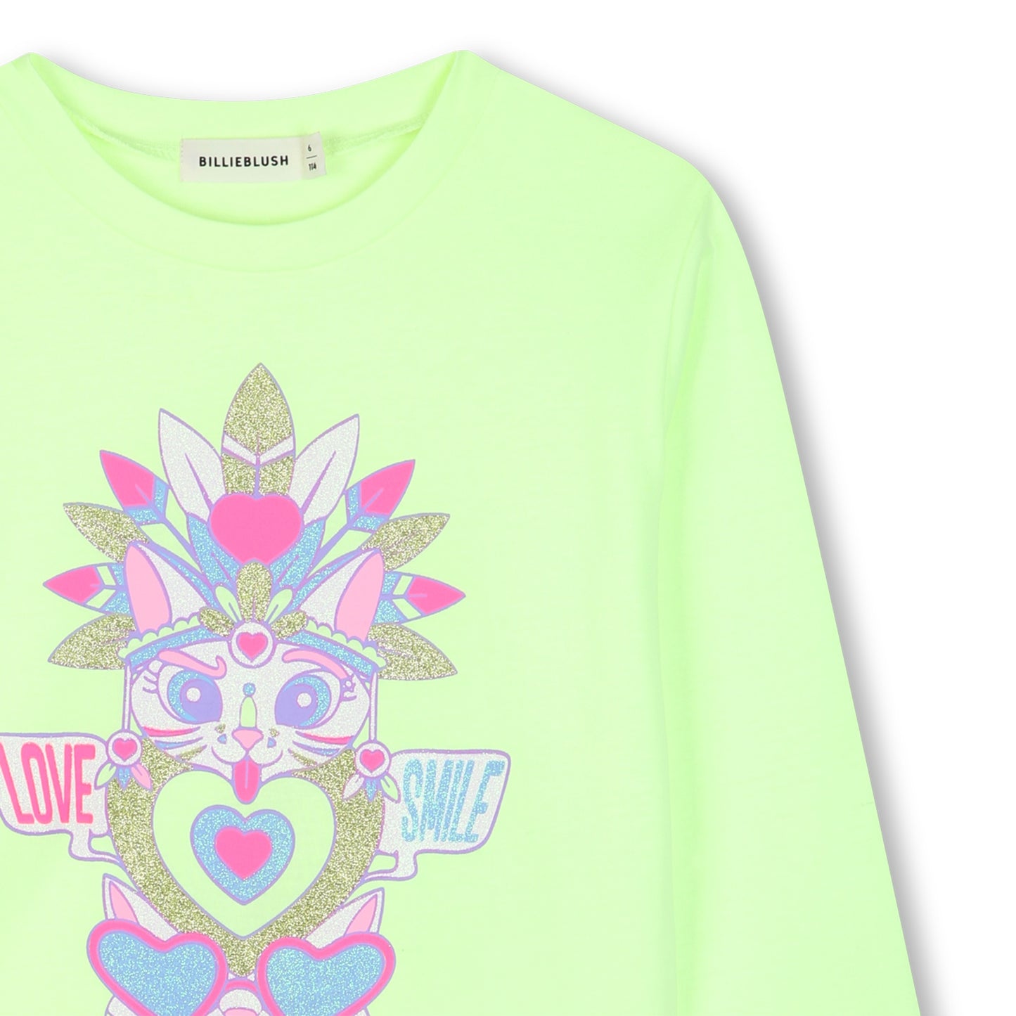Billieblush Girls Green Lemon Long Sleeved T-Shirt