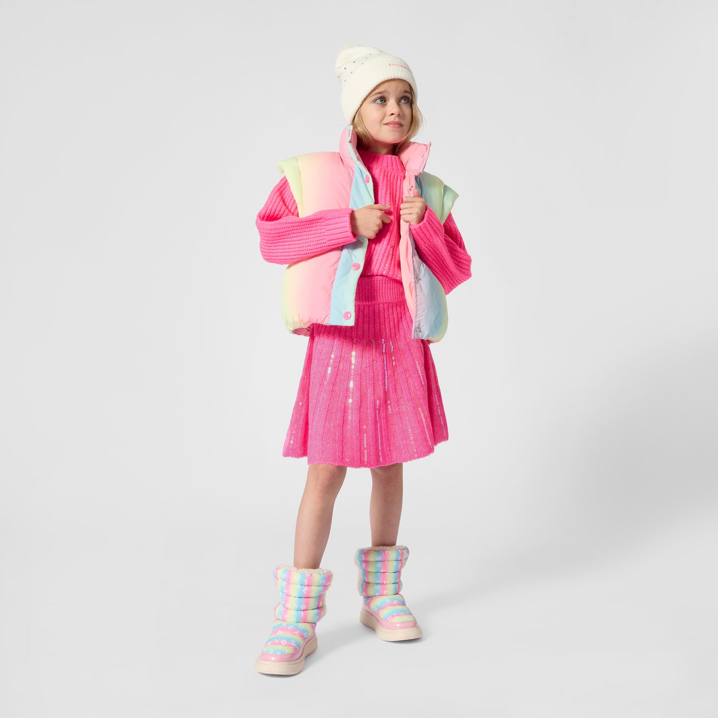 Billieblush Girls Pink with Sequins Pullover