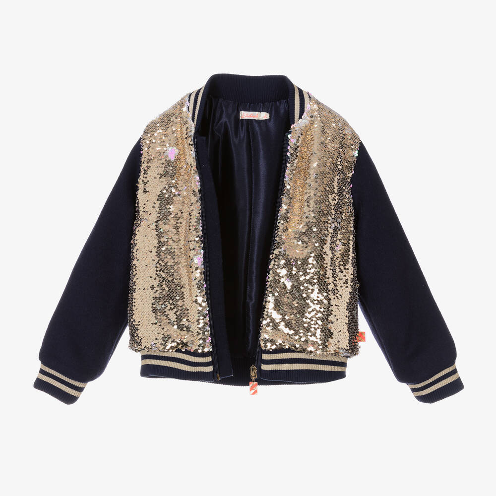 Billieblush Girls Gold Sequin Jacket