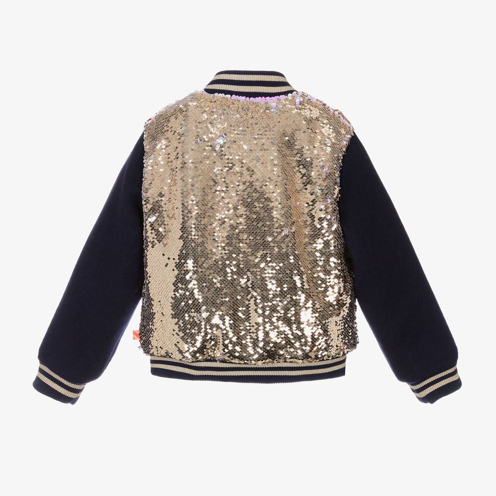 Billieblush Girls Gold Sequin Jacket