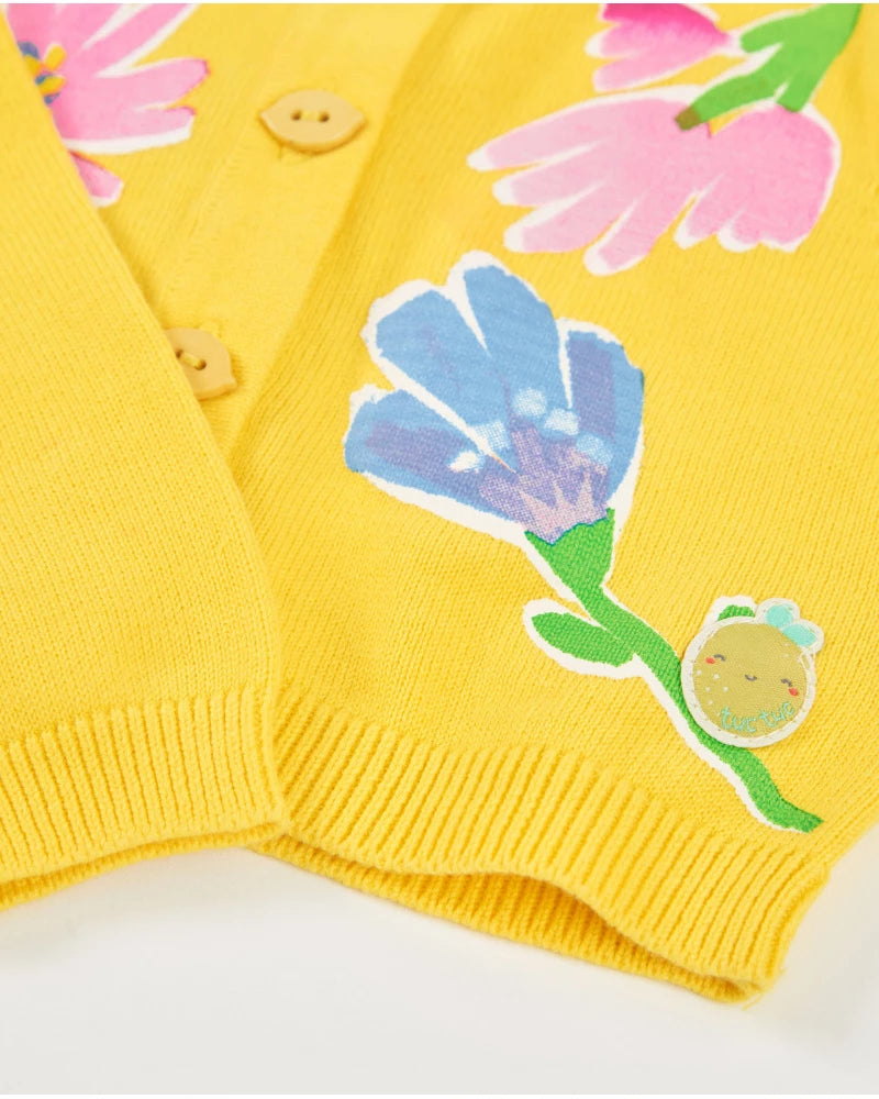Tuc Tuc Girls Knitwear Cardigan with Floral Print