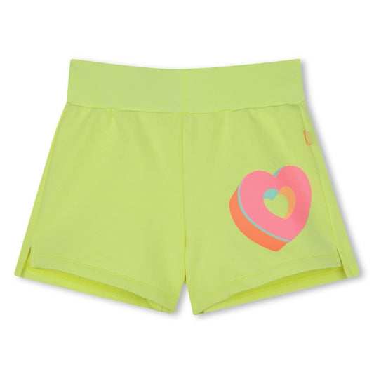 Billieblush Girls Neon Yellow Cotton Shorts