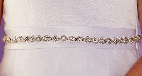 Peridot Girls Communion Diamante Belt - Penny