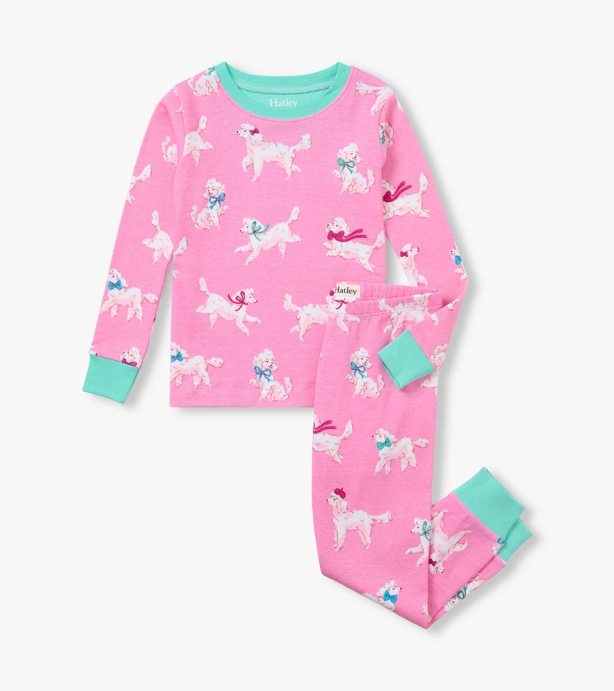 Hatley Girls Poodle Pups Cotton Rib Pyjama Set