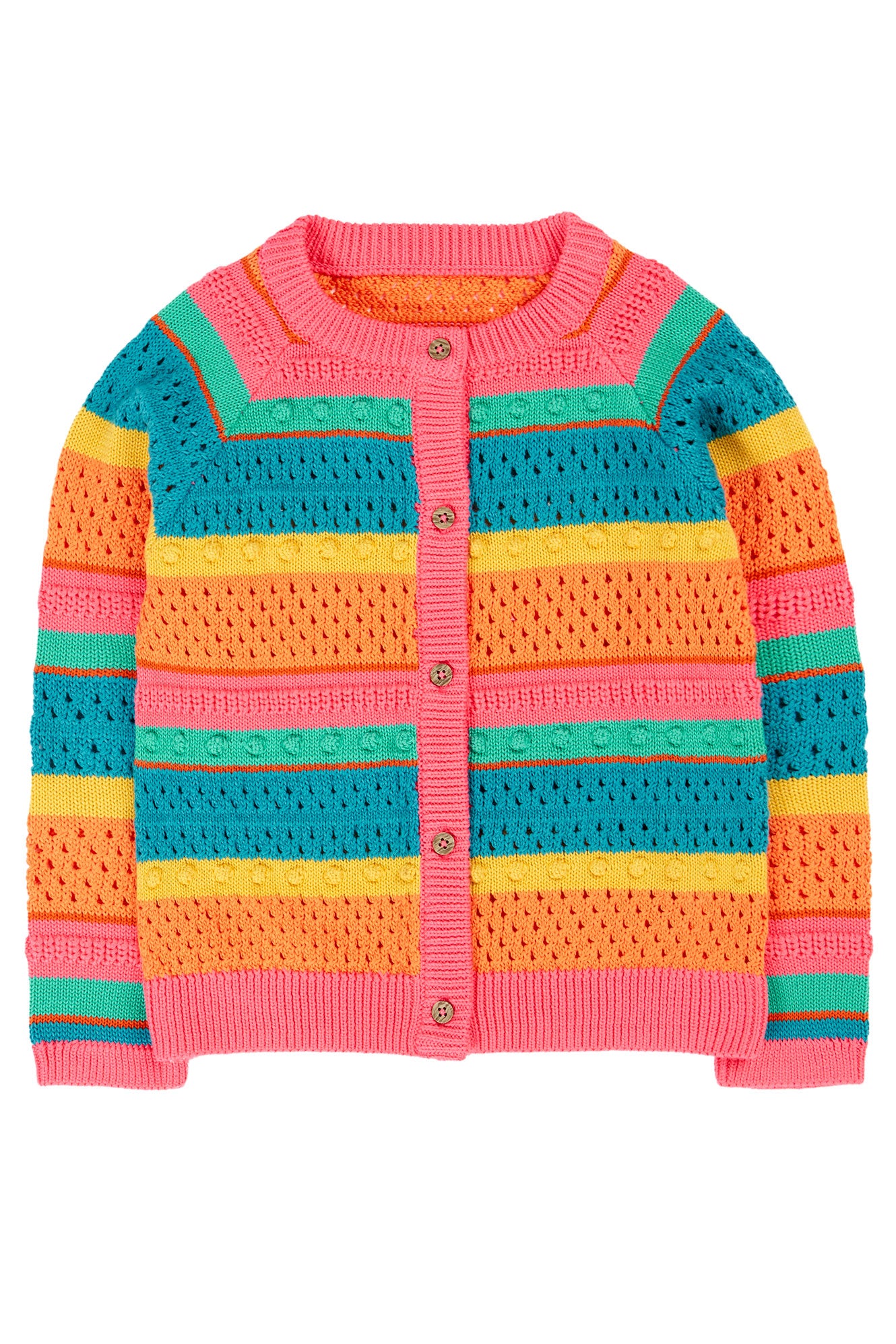 Frugi Girls Rainbow Cardigan