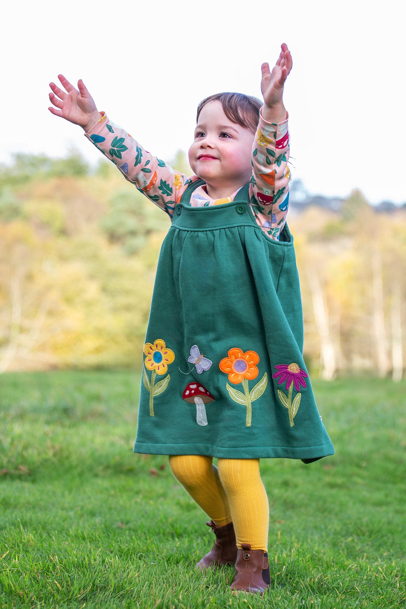 Frugi Baby Girls Pippa Pinafore Outfit