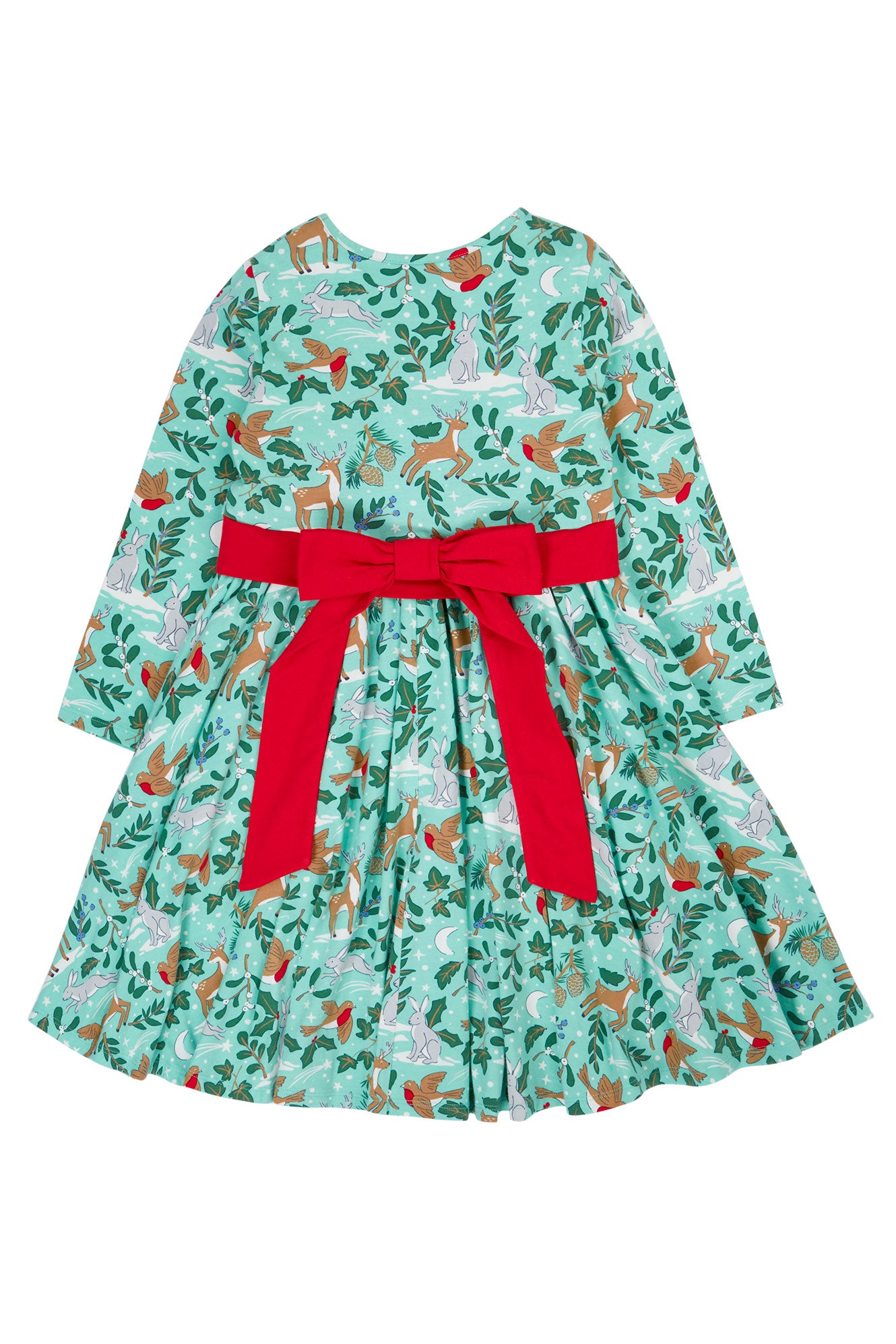 Frugi Girls Festive Frost Skater Dress