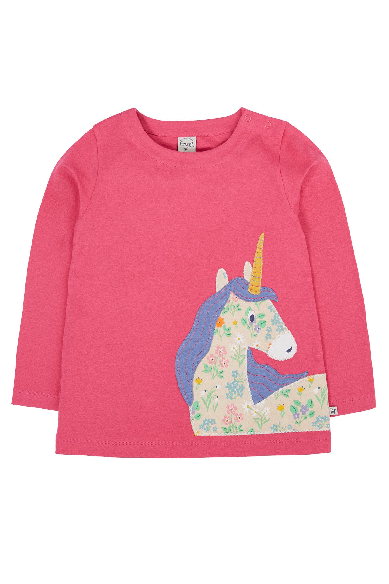 Frugi Girls Anna Rose/Unicorn Top