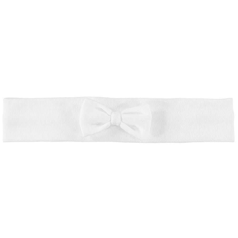 Emile et Rose Alba Baby Girls Bow Hairband - white