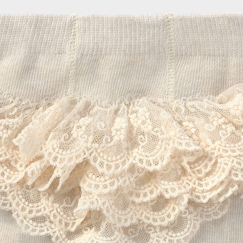 Mayoral natural ruffled tights 10826