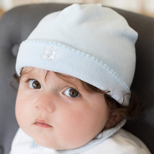 Emile et Rose Novel blue velour hat