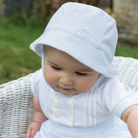 Emile et Rose Blue fine stripe sunhat - Selwyn
