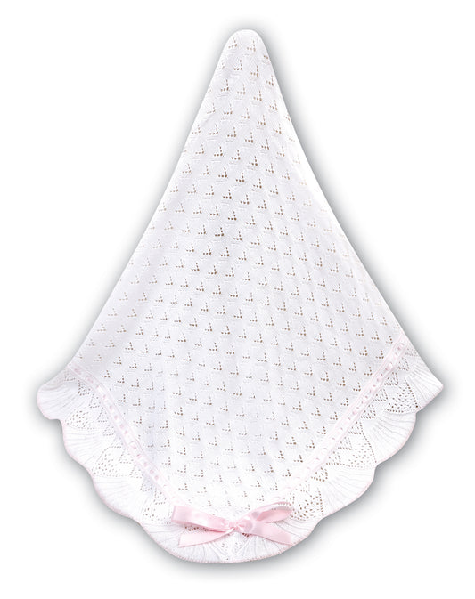 Sarah-Louise Shawl White/Pink