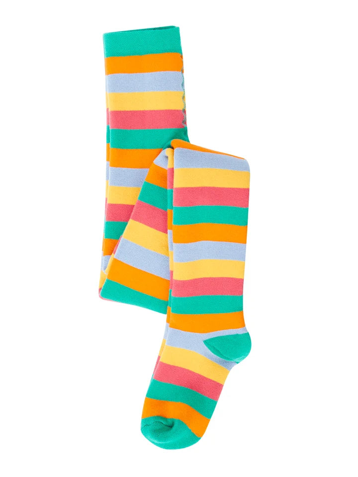 Frugi Girls Toasty Rainbow Stripe Tights