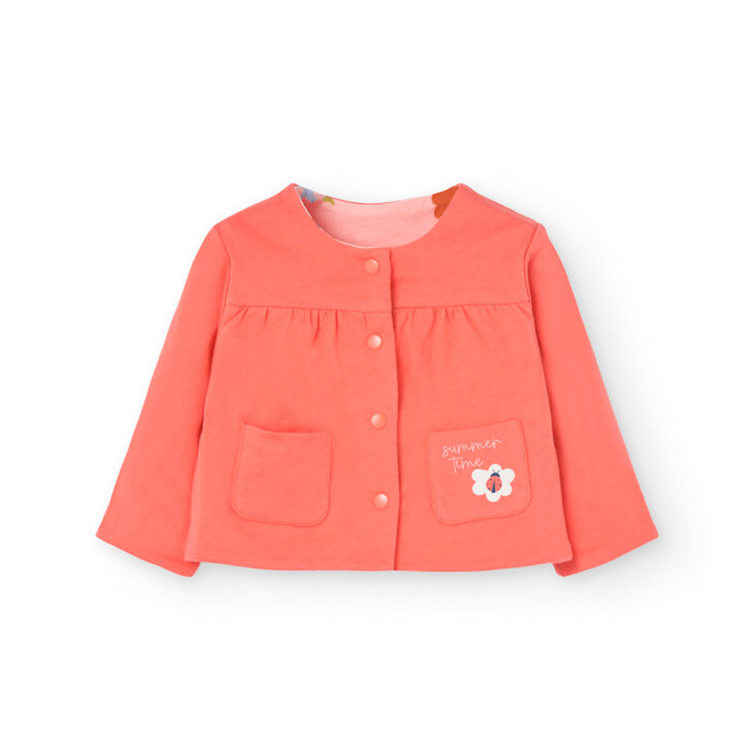 Boboli Baby Girls Watermelon Reversible Jacket