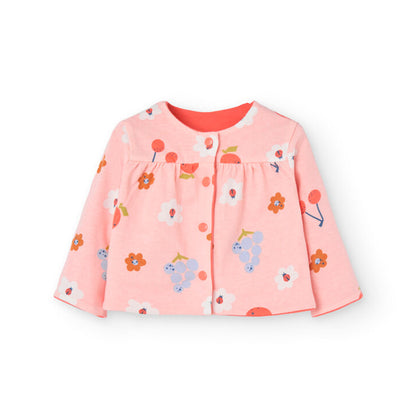 Boboli Baby Girls Watermelon Reversible Jacket