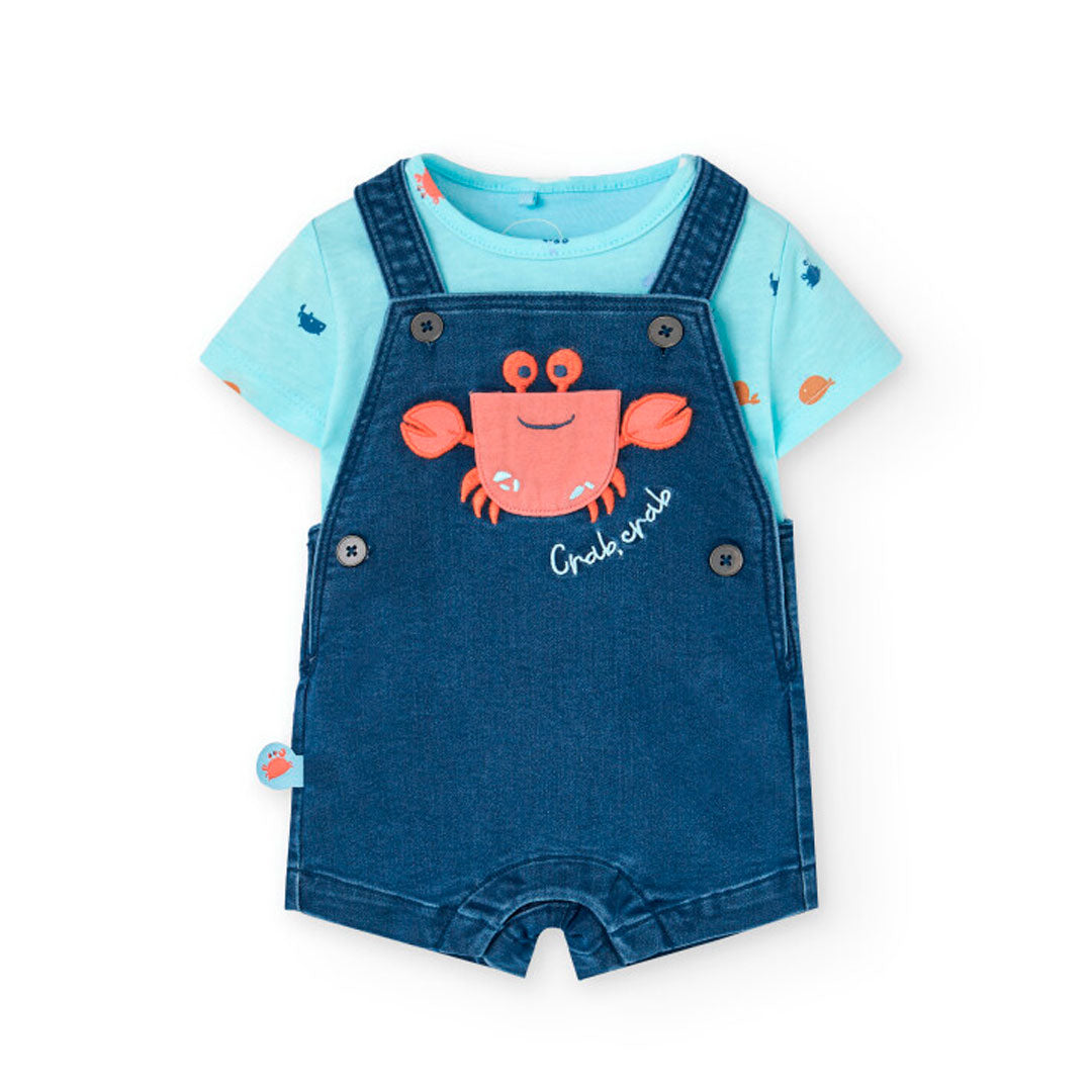 Boboli Baby Boys Denim Dungaree Set