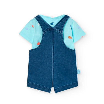 Boboli Baby Boys Denim Dungaree Set