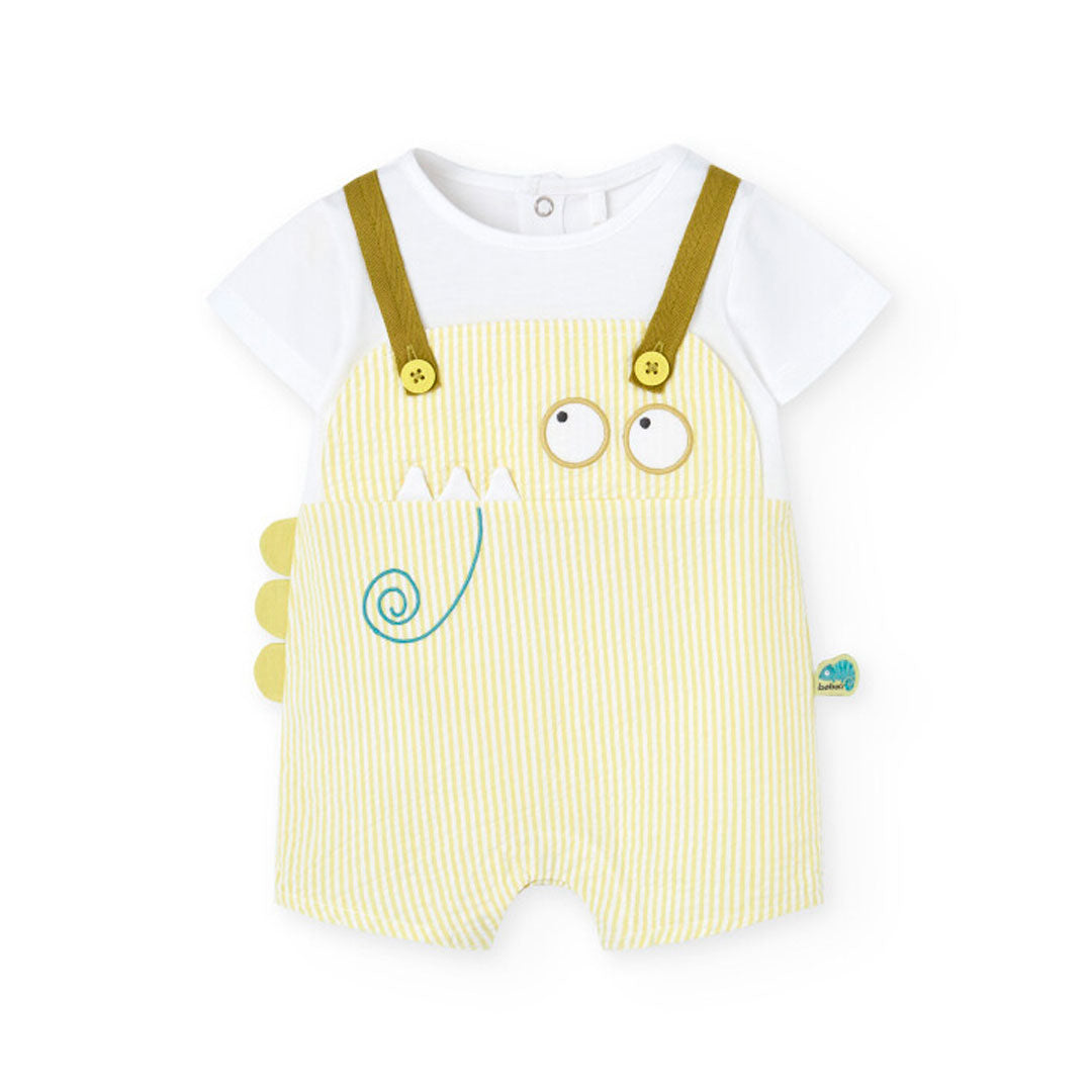 Boboli Baby Boy Poplin Playsuit