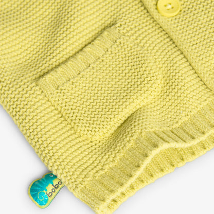 Boboli Baby Boys Yellow Knitted Hooded Jacket