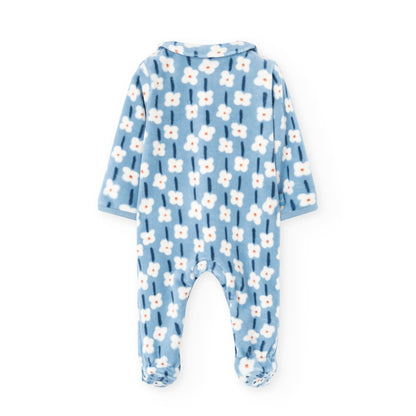 Boboli Baby Girls Velour Babygrow