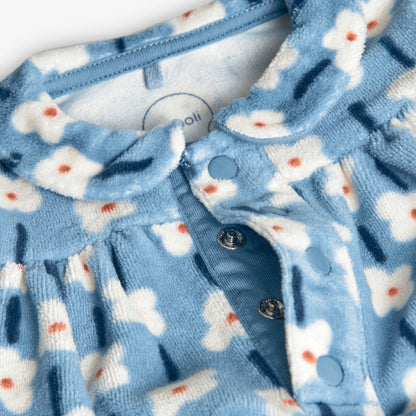 Boboli Baby Girls Velour Babygrow