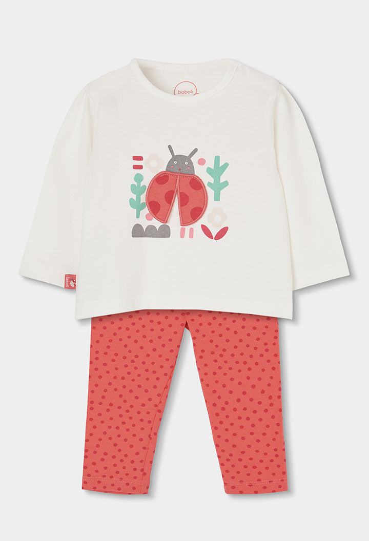 Boboli Baby Girls 2 Piece Long Sleeve Top and Leggings Outfit