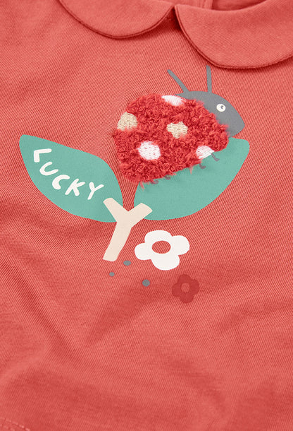 Boboli Baby Girls Ladybird 2 Piece Top and Leggings Set