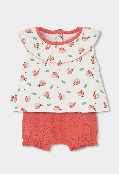 Boboli Baby Girls Ladybird Top and Shorts Set
