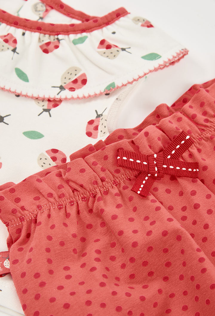 Boboli Baby Girls Ladybird Top and Shorts Set
