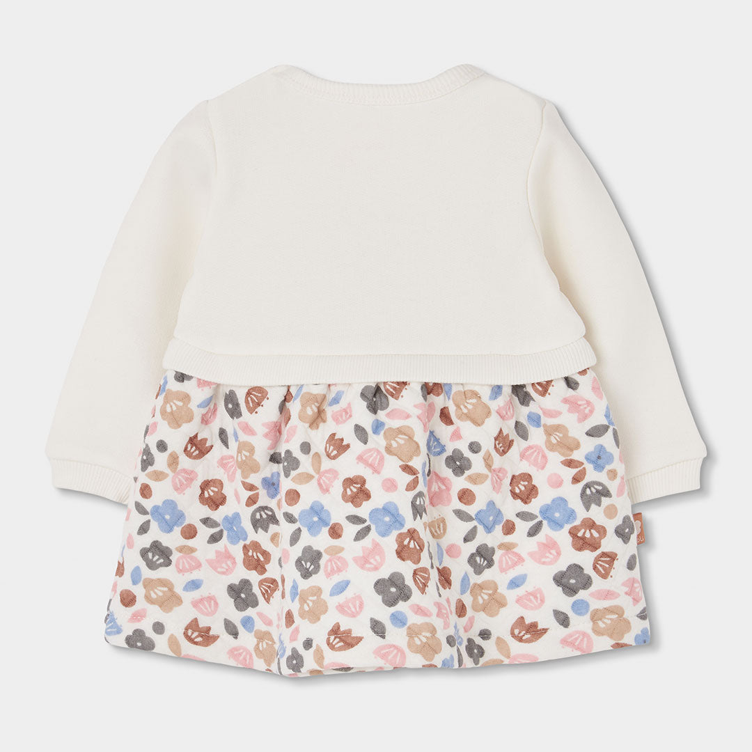 Boboli Baby Girls Owl and Floral Print Dress