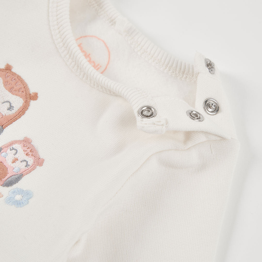 Boboli Baby Girls Owl and Floral Print Dress