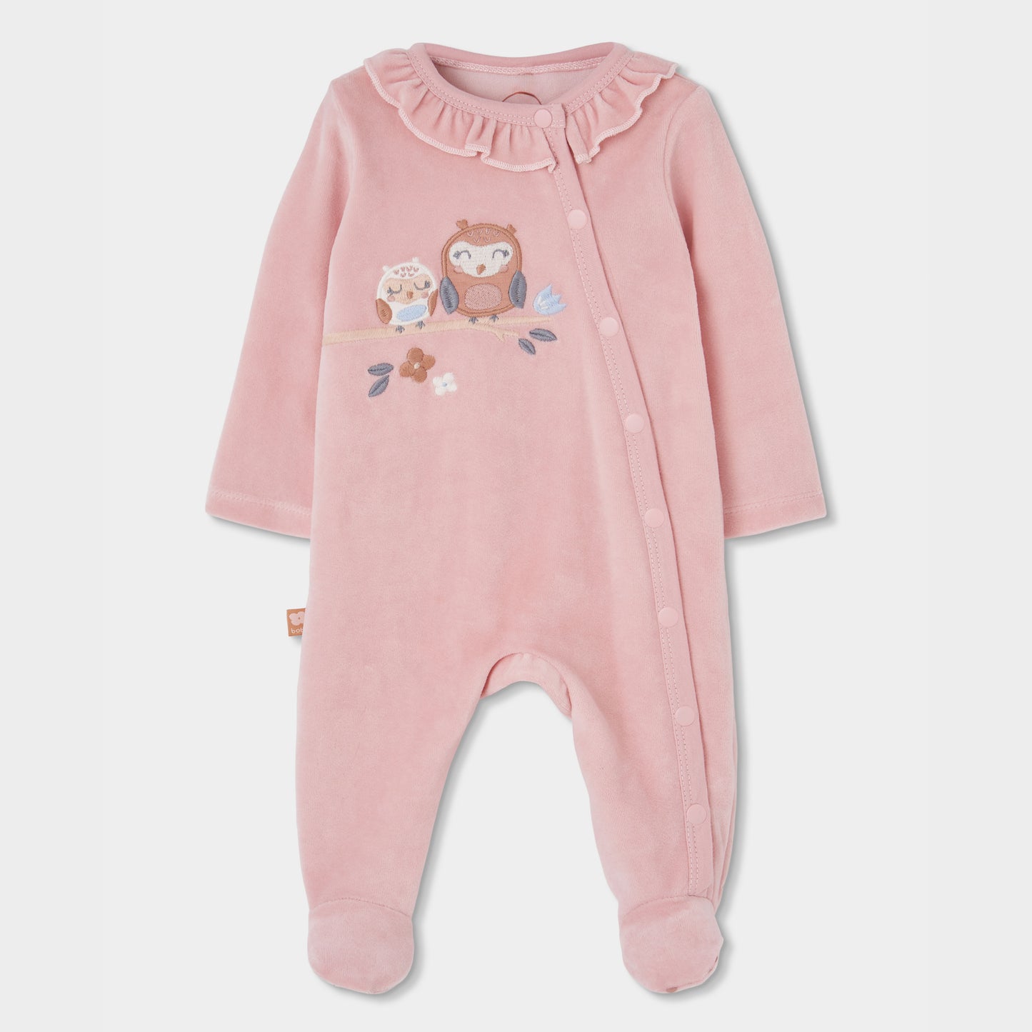 Boboli Baby Girls Velour Rose Playsuit
