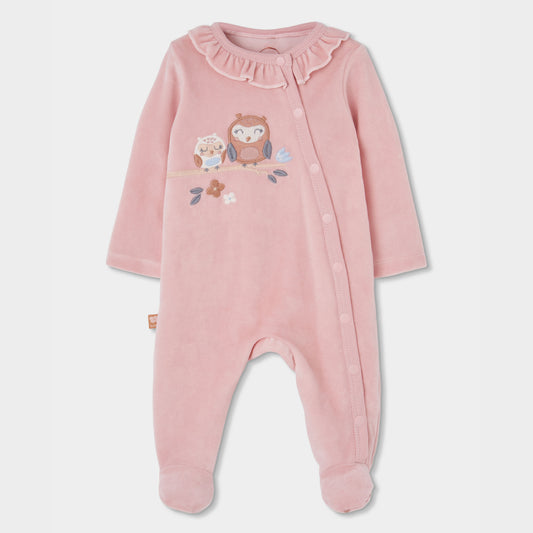 Boboli Baby Girls Velour Rose Playsuit