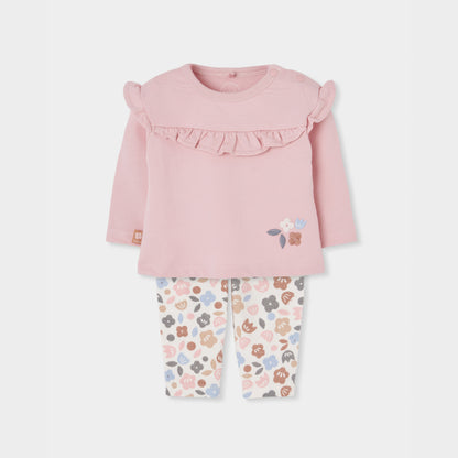 Boboli Baby Girls Rose Top and Legging Set