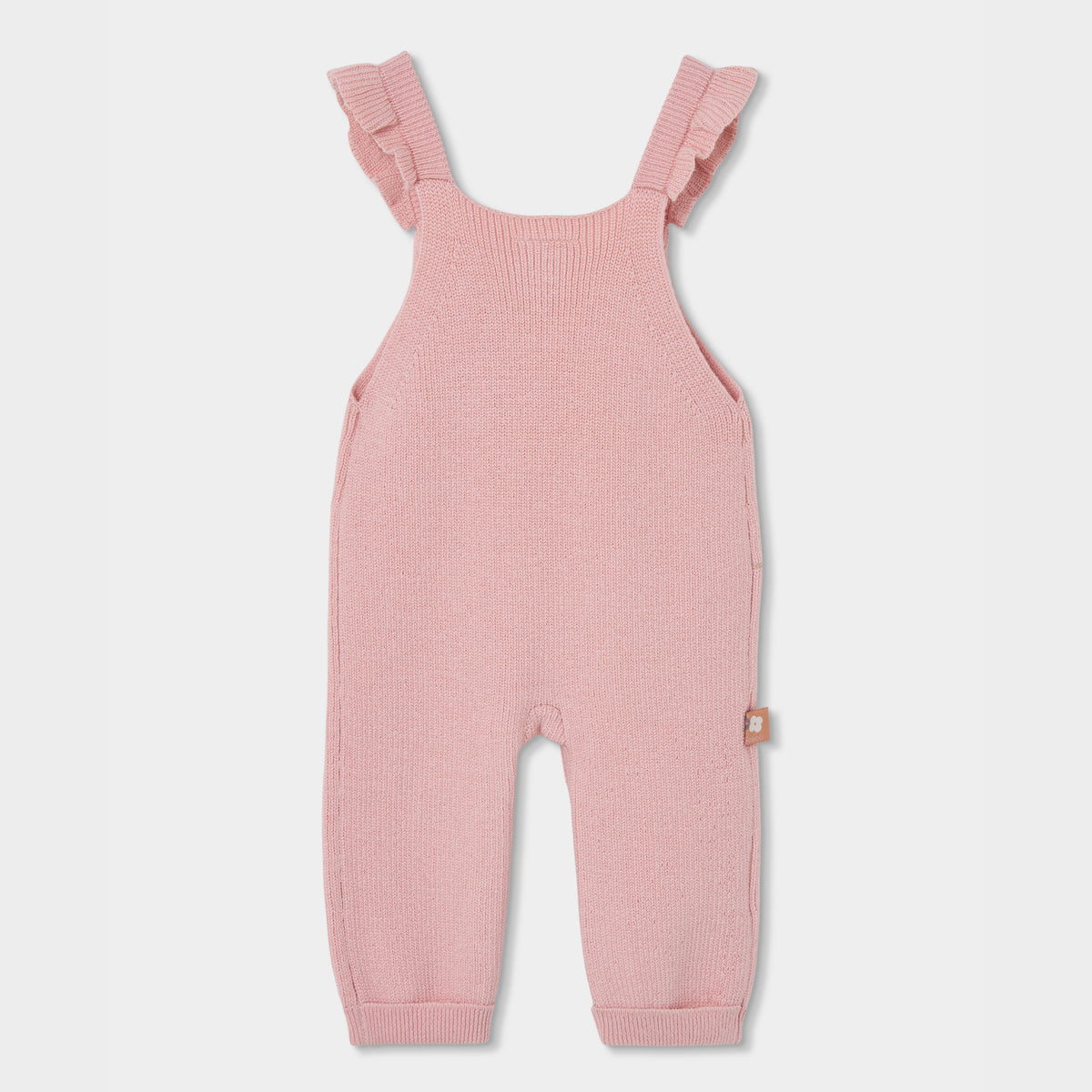 Boboli Baby Girls Rose Knit Dungaree Set