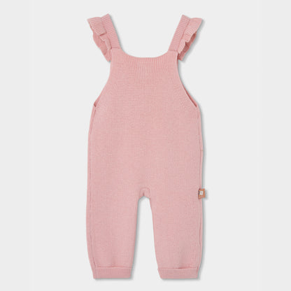 Boboli Baby Girls Rose Knit Dungaree Set