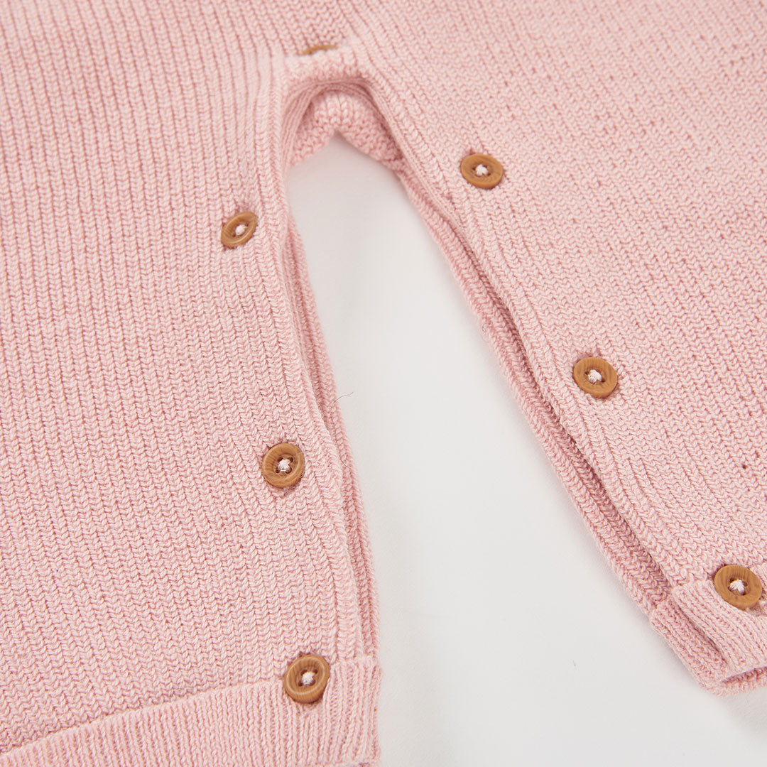 Boboli Baby Girls Rose Knit Dungaree Set