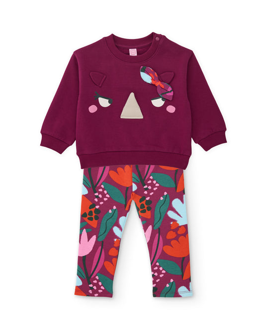 Tuc Tuc Girls Fleece Sweatshirt and Leggings Set