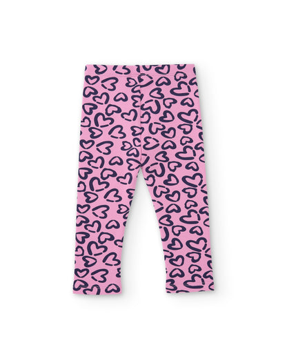 Tuc Tuc Girls Pink Heart Sweatshirt and Leggings Set