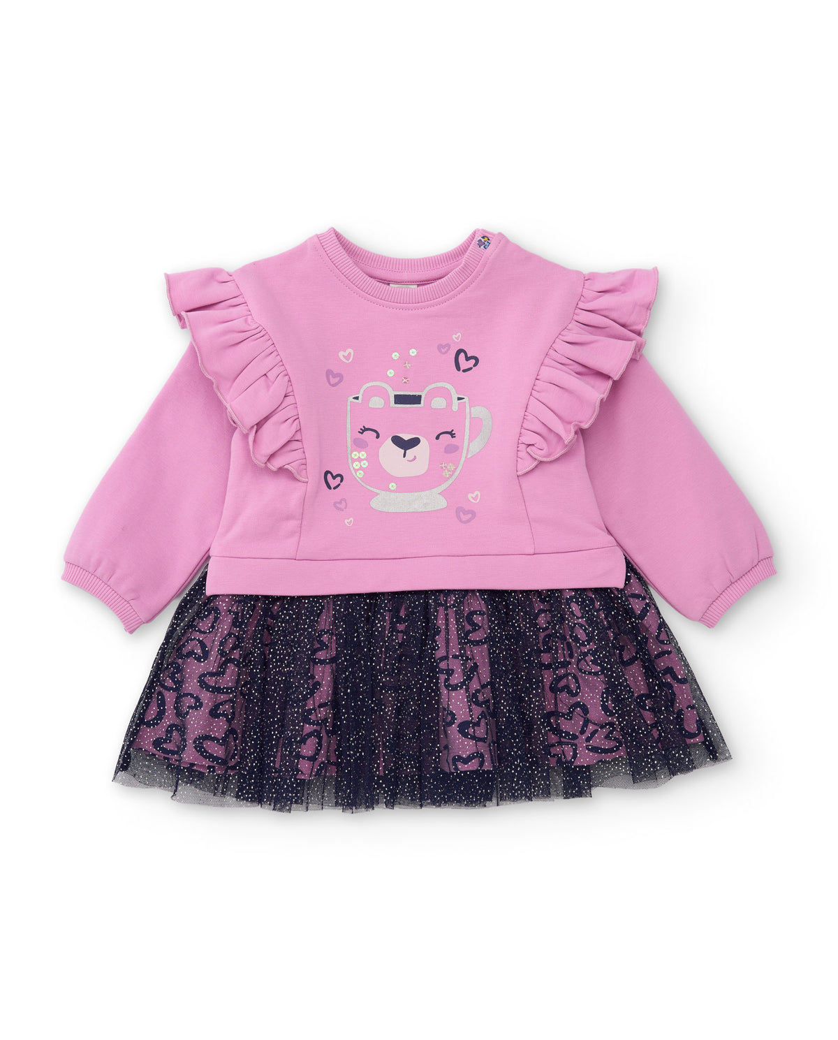 Tuc Tuc Girls Long Sleeved Dress with Tule