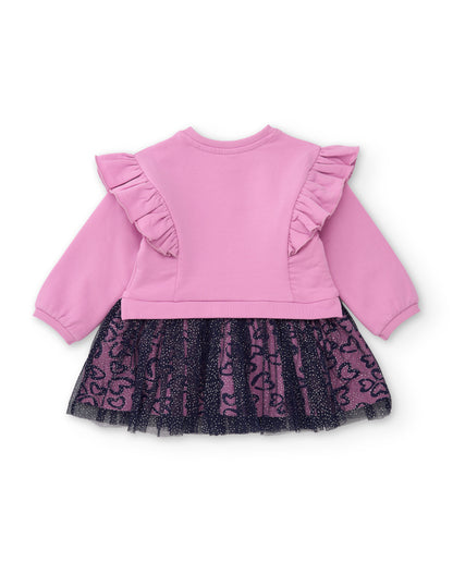 Tuc Tuc Girls Long Sleeved Dress with Tule