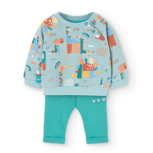 Boboli Baby Boys 2 Piece Dinosaur Set