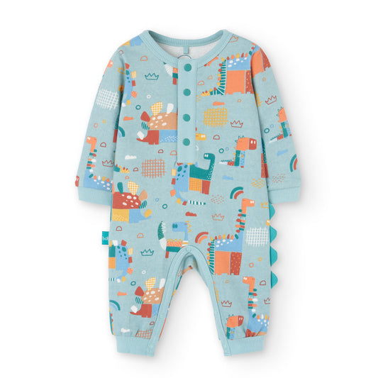 Boboli Baby Boys 2 Piece Dinosaur Fleeced Playsuit