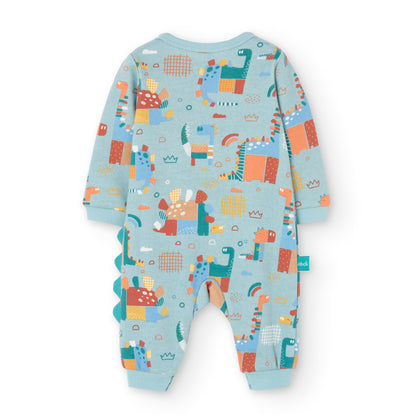 Boboli Baby Boys 2 Piece Dinosaur Fleeced Playsuit