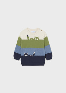Mayoral Fox Cotton Knit Sweater
