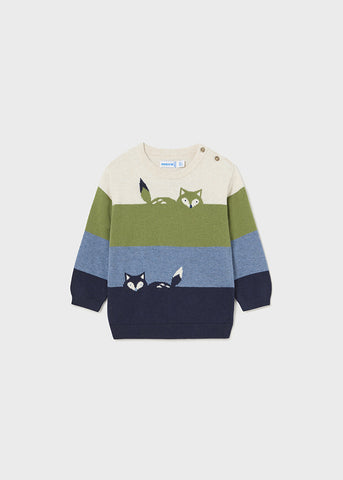 Mayoral Fox Cotton Knit Sweater